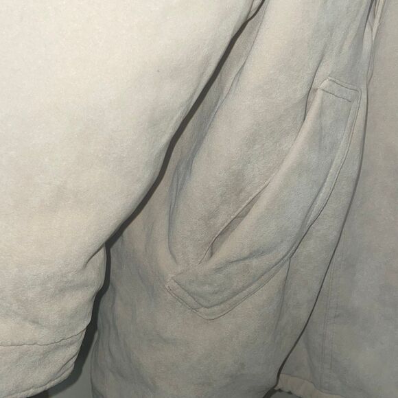 Vintage Bromley sport DuPont thermolite beige faux suede fox fur coat XXL - Picture 7 of 16